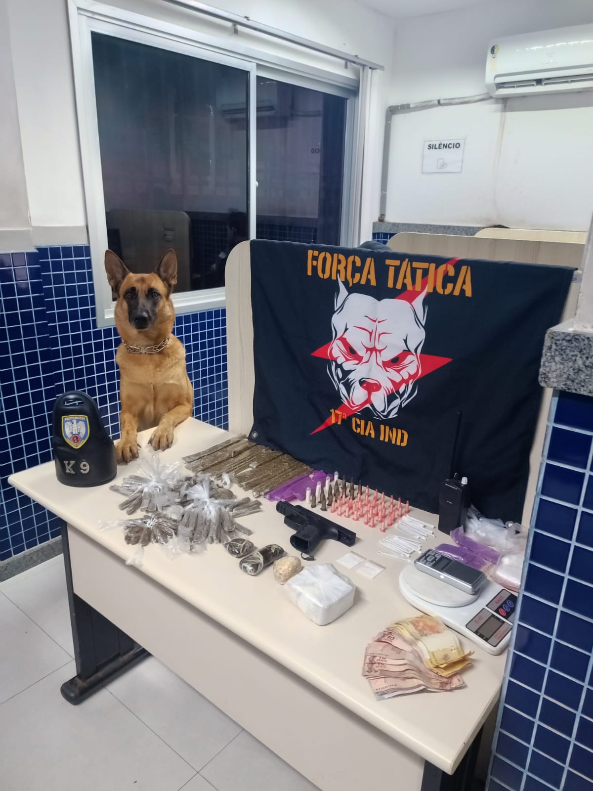 PMES 17ª Cia Ind apreende entorpecentes e arma de fogo em Vila Velha